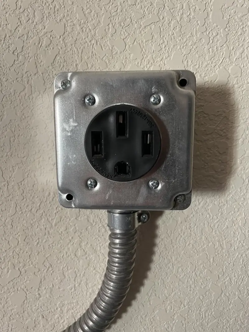 NEMA 14-50 outlet installed for Smart Home Electrical in Spring Valley